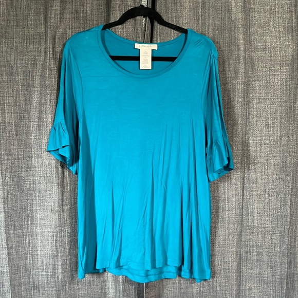 Philosophy Tops - Philosophy blue short sleeve blouse with flared cuffs size XL